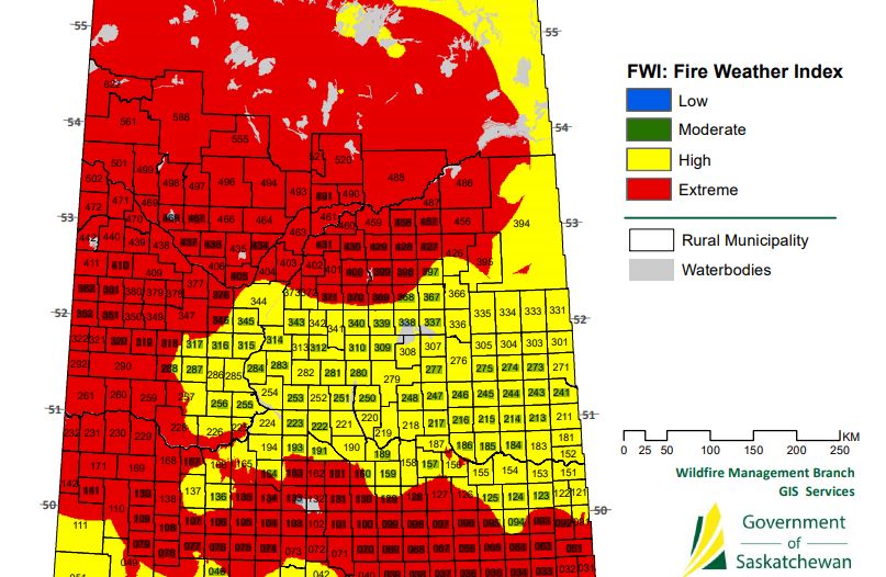 Extreme wildfire risk across parts of southern Sask. 980 CJME