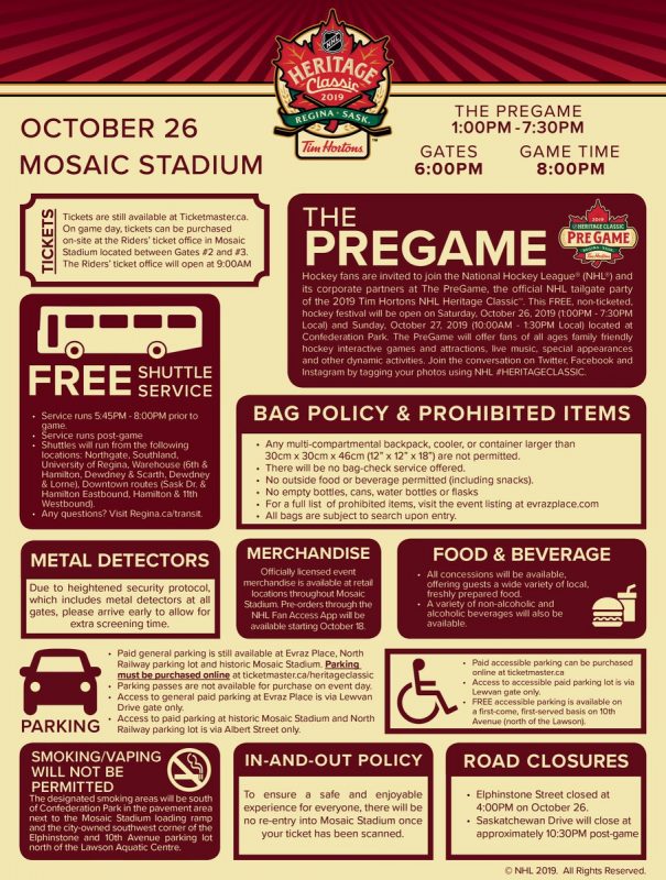 What you need to know for the Heritage Classic 980 CJME